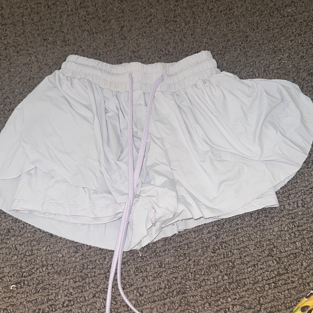 Powder blue automet flowy shorts xs